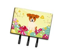 """"Caroline's Treasures Easter Eggs Jack Russell Terrier Leash or Key Holder hooks Multicolor""""