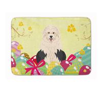 """" Caroline's Treasures Easter Eggs Old English Sheepdog Machable Memory Memory Maty Mat Phoormats Multicolor """"