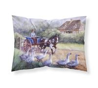""""Caroline's Treasures Geese Crossing before the Horse Fabric Standard Pillowcase BDBA0351PILLOWCASE Multicolor""""
