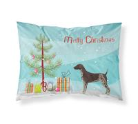 """"Caroline's Treasures German Shorthaired Pointer Christmas Tree Fabric Standard pillowcases Multicolor""""