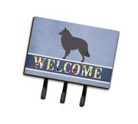 """"Caroline's Treasures Groenendael Belgian Shepherd Wall Hook Triple Welcome""""