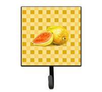 """"Caroline's Treasures Guava Sliced and Whole on Basketweave Wall Hook Small Multicolor""""