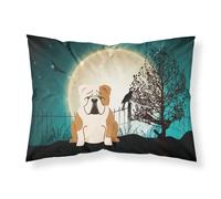 """"Caroline's Treasures Halloween Scary English Bulldog Fawn White Fabric Standard Pillowcase BB2315PILLOWCASE Multicolor""""