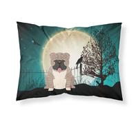 """"Caroline's Treasures Halloween Scary English Bulldog Grey Brindle Fabric Standard Pillowcase BB2316PILLOWCASE Multicolor""""