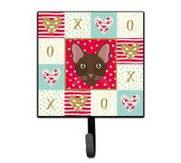 """"Caroline's Treasures Havana Brown Cat Love Leash or Key Holder hooks Multicolor""""