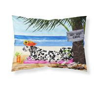 """"Caroline's Treasures Hot Spot Cove Beach Dalmatian Fabric Standard Pillowcase AMB1342PILLOWCASE Multicolor""""