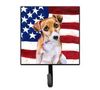 """"Caroline's Treasures Jack Russell Terrier #2 Patriotic Wall Hook Small Multicolor""""