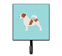 """"Caroline's Treasures Jack Russell Terrier Checkerboard Blue Leash or Key Holder BB3707SH4 Small Multicolor""""
