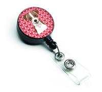 """"Caroline's Treasures Jack Russell Terrier Hearts Retractable Badge Reel Multicolor (BB5272BR)""""