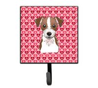 """"Caroline's Treasures Jack Russell Terrier Hearts Wall Hook Small Multicolor""""
