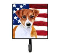 """"Caroline's Treasures Jack Russell Terrier Patriotic Wall Hook Small Multicolor""""