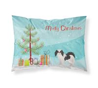 """"Caroline's Treasures Japanese Chin Christmas Tree Fabric Standard pillowcases Multicolor""""