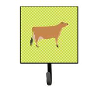 """"Caroline's Treasures Jersey Cow Green Wall Hook Small Multicolor""""