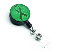 """"Caroline's Treasures Kelly Green Ribbon for Kidney Cancer Awareness Badge Reel Multicolor (AN1220BR)""""