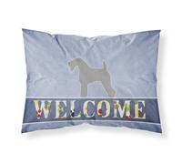""""Caroline's Treasures Kerry Blue Terrier Welcome Pillowcase Standard Multicolor""""