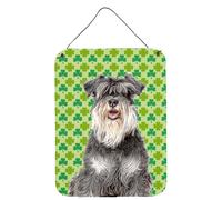 ""Caroline's Treasures KJ1199DS1216 L minas de Schnauzer con tr bol del D a de San Patricio para colgar en la pared o la puerta, 40 x 30 cm""
