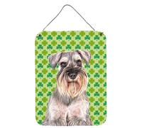 ""Caroline's Treasures KJ1200DS1216 L minas de Schnauzer con tr bol del D a de San Patricio para colgar en la pared o puerta, 40 x 30 cm""