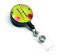 """"Caroline's Treasures Letter H Monogram Lime Green Retractable Badge Reel Multicolor (CJ1010-HBR)""""