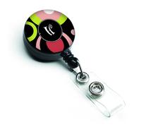 """"Caroline's Treasures Letter H Monogram Retro in Black Retractable Badge Reel Multicolor (AM1002-HBR)""""