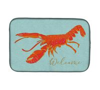 """"Caroline's Treasures Lobster Welcome Dish Drying Mat 14"""""""" x 21"""""""" Multicolor""""