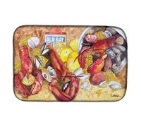 """"Caroline's Treasures Lobster With Old Bay Dish Drying Mat 14"""""""" x 21"""""""" Multicolor""""