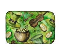 """"Caroline's Treasures Luck Of The Irish Dish Drying Mat 14"""""""" x 21"""""""" Multicolor""""