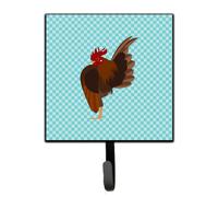 """"Caroline's Treasures Malaysian Serama Chicken Blue Check Wall Hook Small Multicolor""""