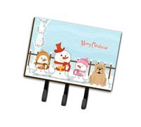 """"Caroline's Treasures Merry Christmas Carolers English Bulldog Fawn Leash or Key Holder BB2455TH68 Triple Multicolor""""