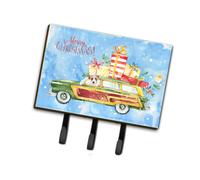 """"Caroline's Treasures Merry Christmas Jack Russell Terrier Leash or Key Holder hooks Multicolor""""