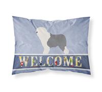 """"Caroline's Treasures Old English Sheepdog Bobtail Pillowcase Standard Welcome""""