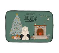 """"Caroline's Treasures Old English Sheepdog Christmas Everyone dish-drying-mats 14 x 21 Multicolor""""