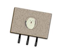 """"Caroline's Treasures Old English Sheepdog In the Kitchen Leash or Key Holder hooks Multicolor""""