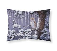 """"Caroline's Treasures Owl on a Tree Branch in the Snow Fabric Standard Pillowcase BDBA0303PILLOWCASE Multicolor""""