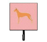 """"Caroline's Treasures Pharaoh Hound Checkerboard Pink Leash or Key Holder BB3588SH4 Small Multicolor""""