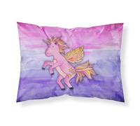 """"Caroline's Treasures Pink Unicorn Watercolor Pillowcase Standard Multicolor""""