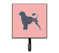 """"Caroline's Treasures Portuguese Water Dog Checkerboard Pink Leash or Key Holder BB3668SH4 Small Multicolor""""