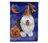 Caroline's Treasures PPP3118GF Old English Sheepdog Halloween Garden Bander Bandera Bandera de la bandera Decorativa Panner de la bandera del patio d