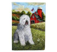 Caroline's Treasures PPP3119GF Old English Sheepdog Heaven Garden Flag Bail Bander Bandera Decorativa Panner de la bandera del patio del patio del pa