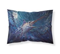 """"Caroline's Treasures Prince of Darkness Swordfish Fabric Standard pillowcases Multicolor""""