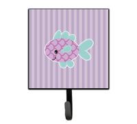 """"Caroline's Treasures Purple Fish Wall Hook Small Multicolor""""