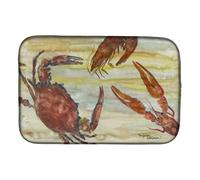 """"Caroline's Treasures SC2023DDM Crab Shrimp Oyster Yellow Sky dish-drying-mats 14x21 Multicolor""""