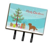 """"Caroline's Treasures Small Greek Domestic Dog Kokoni Christmas Tree Leash or Key Holder hooks Multicolor""""