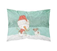 Caroline's Treasures Snowman Jack Russell Terrier #2 Christmas Fabric Standard Pillowcase