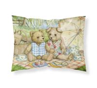 """"Caroline's Treasures Summertime Teddy Bears Picnic Fabric Standard Pillowcase CDCO0308PILLOWCASE Multicolor""""