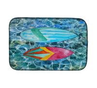 """"Caroline's Treasures Surf Boards On The Water Dish Drying Mat 14 X 21""""