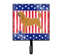 """"Caroline's Treasures USA Patriotic Bloodhound Leash or Key Holder BB3284SH4 Small Multicolor""""