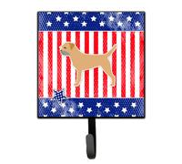 """"Caroline's Treasures USA Patriotic Border Terrier Leash or Key Holder BB3289SH4 Small Multicolor""""