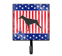 """"Caroline's Treasures USA Patriotic Doberman Pinscher Leash or Key Holder BB3360SH4 Small Multicolor""""