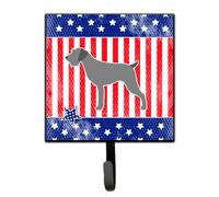 """"Caroline's Treasures USA Patriotic German Wirehaired Pointer Leash or Key Holder BB3311SH4 Small Multicolor""""