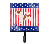 """"Caroline's Treasures USA Patriotic Jack Russell Terrier Leash or Key Holder BB3307SH4 Small Multicolor""""